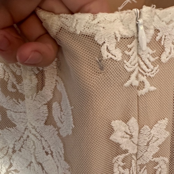 Elegant Ivory Cream Lace Dress bachelorette - Picture 5 of 9